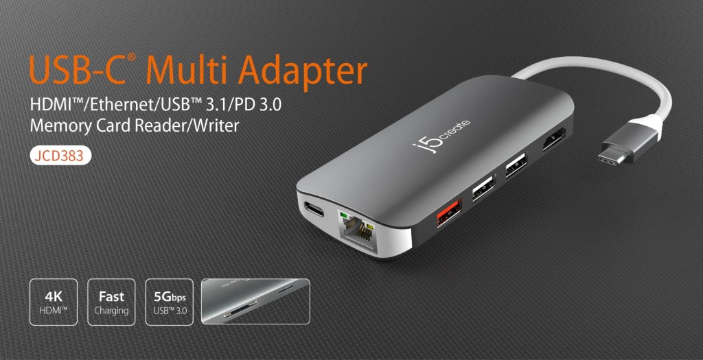 J5Create Powerful JCD383 USB-C 9-in-1 Multi Adapter – Connect, Charge & Expand Anywhere 9